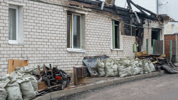 Professional Fire Damage Removal technician working in Red Hill, PA